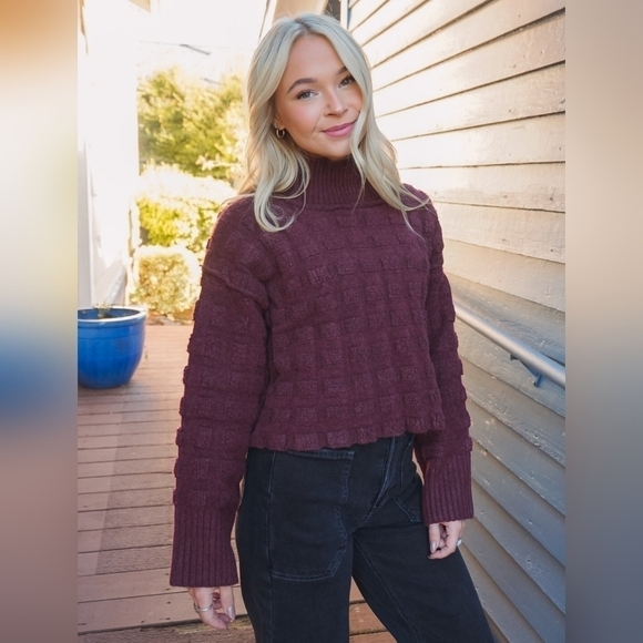 FREE PEOPLE Soul Searcher Mock Neck Womens Sweater NWOT - Picture 16 of 17